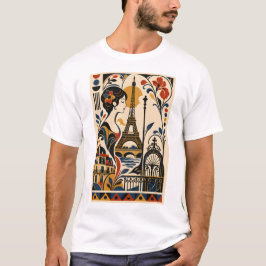 Paris Elegance – Geometric Art T-Shirt Tシャツ