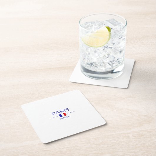 paris en France スクエアペーパーコースター (インサイチュ)