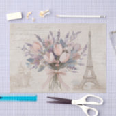 Paris Floral Bouquet Vintage French Ephemera 薄葉紙 (クラフト)