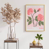 Paris Flower Market Botanical ポスター