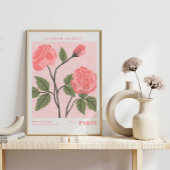 Paris Flower Market Botanical ポスター