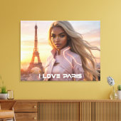 PARIS - FRANCE キャンバスプリント (インサイチュ (リビング))