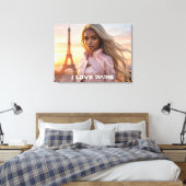 PARIS - FRANCE キャンバスプリント (インサイチュ (寝室))