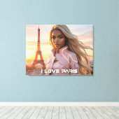 PARIS - FRANCE キャンバスプリント (インサイチュ (ウッドフロア))