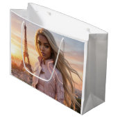 PARIS - FRANCE ラージペーパーバッグ (正面アングル)