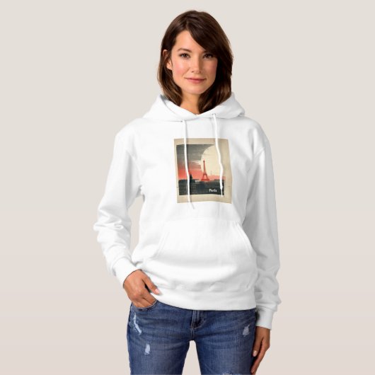 Paris, France – 1960s Inspired Graphic パーカ (正面フル)