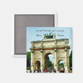 Paris France - Arc de Triomphe du Carrousel マグネット (正面/裏面)