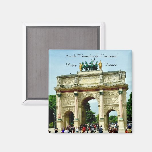 Paris France - Arc de Triomphe du Carrousel マグネット (正面/裏面)