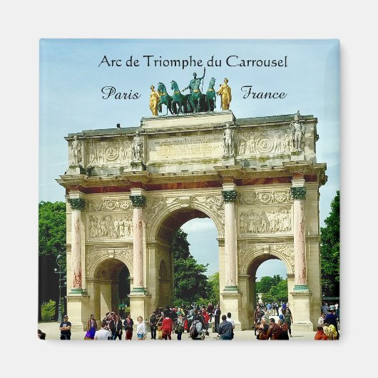 Paris France - Arc de Triomphe du Carrousel マグネット (正面)