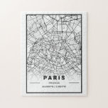 Paris France City Map | Modern Minimalist Drawing ジグソーパズル<br><div class="desc">Cool modern minimalist city map art  - Paris France</div>