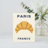 Paris France Croissant French Food Bakery ポストカード (スタンド正面)