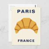 Paris France Croissant French Food Bakery ポストカード (正面/裏面)