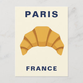Paris France Croissant French Food Bakery ポストカード