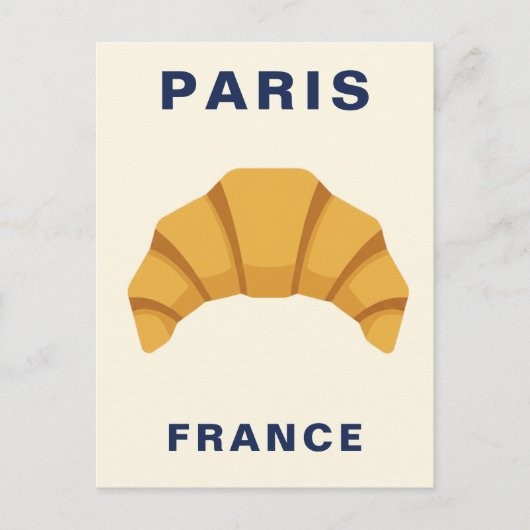 Paris France Croissant French Food Bakery ポストカード (正面)