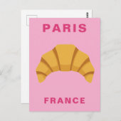 Paris France Croissant French Food Bakery ポストカード (正面/裏面)