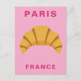 Paris France Croissant French Food Bakery ポストカード
