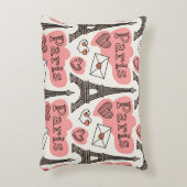 Paris France Eiffel Tower Romance Cute Pattern アクセントクッション (正面(垂直))
