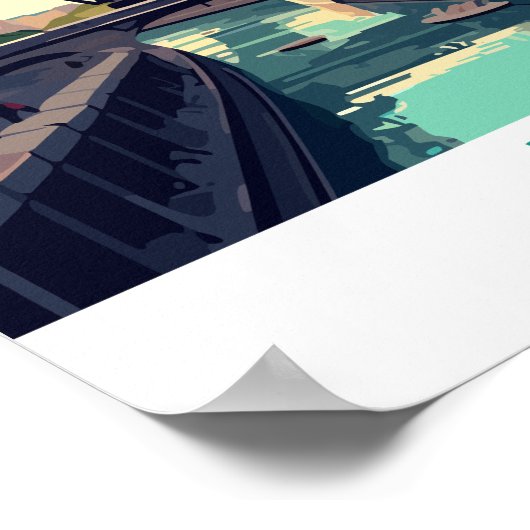 Paris France, Eiffel Tower Travel Wall Poster ポスター (角)