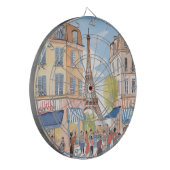 Paris France Eiffel Tower | Watercolor Travel ダーツボード (正面左)