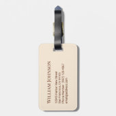  Paris France Europe Modern Pastel Textured Travel ラゲッジタグ (裏面縦)