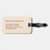  Paris France Europe Modern Pastel Textured Travel ラゲッジタグ (裏面横)