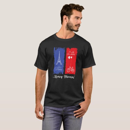 Paris France Honeymoon Premium Tシャツ (正面フル)
