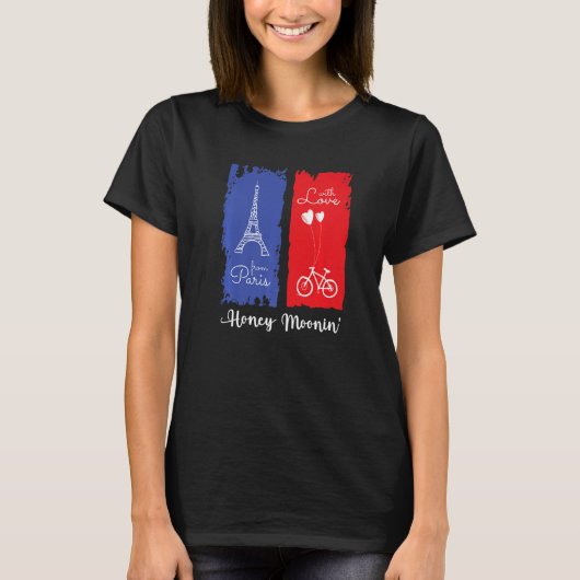 Paris France Honeymoon Premium Tシャツ (正面)
