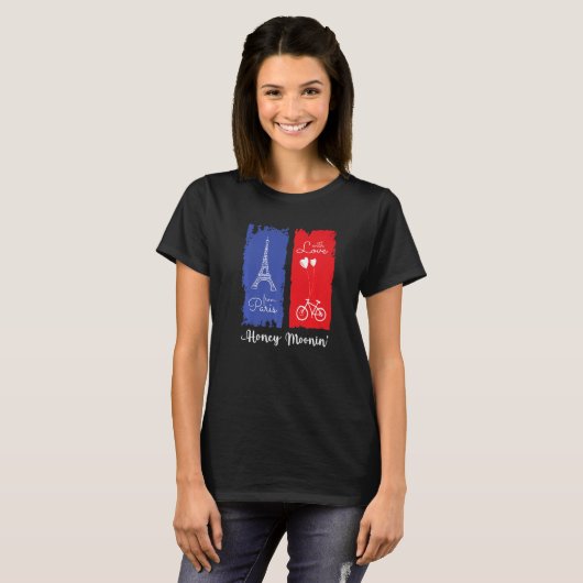 Paris France Honeymoon Premium Tシャツ (正面フル)