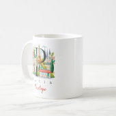 Paris France Monogram Letter P Personalized Gift コーヒーマグカップ (正面左)