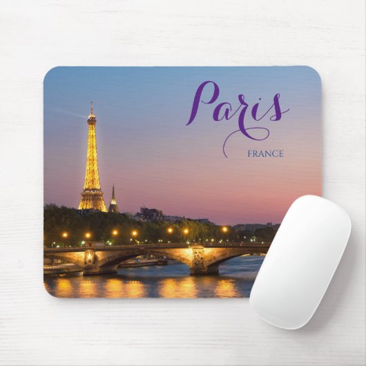 Paris France Postcard Eiffel Tower Mouse Pad Gift マウスパッド (マウス)
