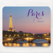 Paris France Postcard Eiffel Tower Mouse Pad Gift マウスパッド (正面)