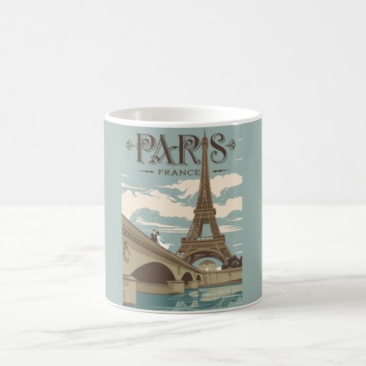 Paris France Romantic Scene Mug コーヒーマグカップ (中央)