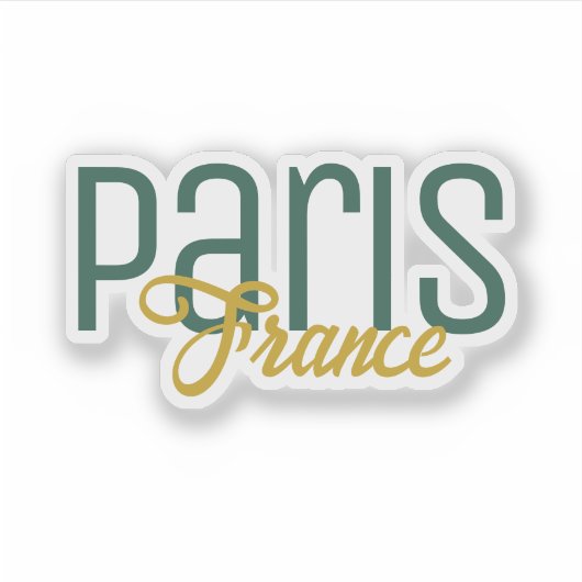 Paris, France Souvenir シール (正面)