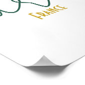 Paris, France Souvenir ポスター (角)