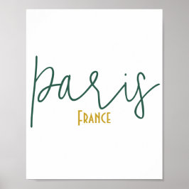 Paris, France Souvenir ポスター