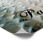 Paris France Street Scene Rainy Day Poster ポスター (角)