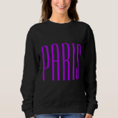 Paris France sweater neon lilac スウェットシャツ (正面)