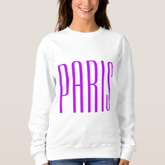 Paris France sweater neon lilac スウェットシャツ (正面)