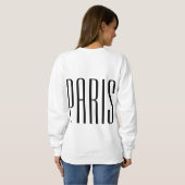 Paris France sweater neon lilac スウェットシャツ (裏面フル)