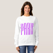 Paris France sweater neon lilac スウェットシャツ (正面フル)