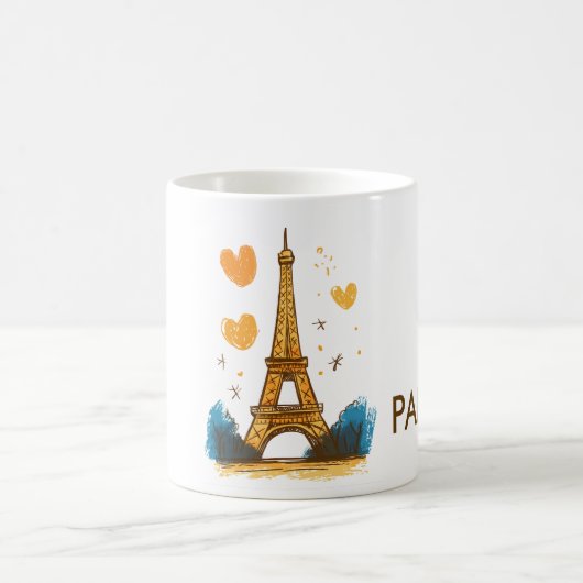 Paris France Travel コーヒーマグカップ (中央)