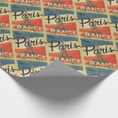 Paris France Vintage ラッピングペーパー (角)