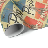 Paris France Vintage ラッピングペーパー (ロールコーナー)