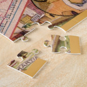 Paris France Vintage Map 11x14 ジグソーパズル (側面)