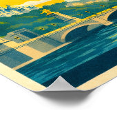 Paris France Vintage Travel Poster ポスター (角)