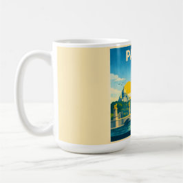 Paris France Vintage Travel Poster Mug コーヒーマグカップ