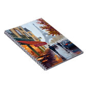 Paris French Cafe Eiffel Tower Watercolor ノートブック (右側)