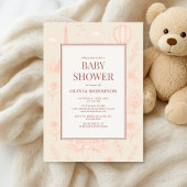 Paris French Toile Baby Shower 招待状