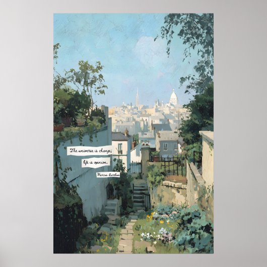 Paris Garden View Poster  City Rooftops, Stoic ポスター (正面)