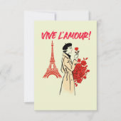 Paris Girl Aesthetic – Romantic Eiffel Tower Desig サンキューカード (正面)